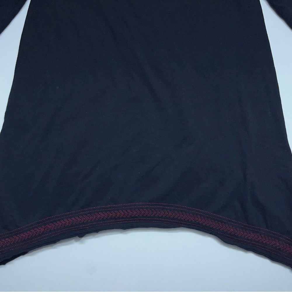 Johnny Was Black Embroidered Floral V-Neck Top Womens Small Long Sleeve Cotton - Picture 14 of 14